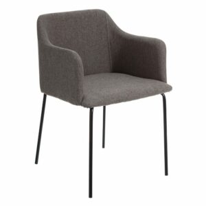 Silla Gris Tejido-Metal Moderno Salón 52,50 X 53 X 77 Cm Silla Gris Tejido-Metal Moderno Salón 52,50 X 53 X 77 Cm