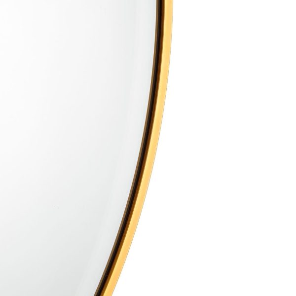 Espejo oro aluminio-cristal decoración 100 x 4 x 100 cm