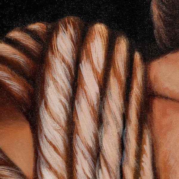 Cuadro pintura negro-crema lienzo 100 x 4 x 150 cm