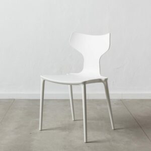 Silla Blanco Polipropileno 47 X 41 X 83,50 Cm Silla Blanco Polipropileno 47 X 41 X 83,50 Cm