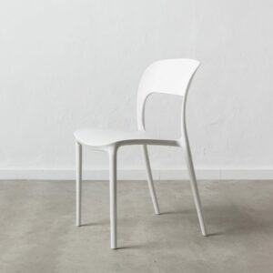 Silla Blanco Polipropileno 43 X 43 X 83,20 Cm Silla Blanco Polipropileno 43 X 43 X 83,20 Cm