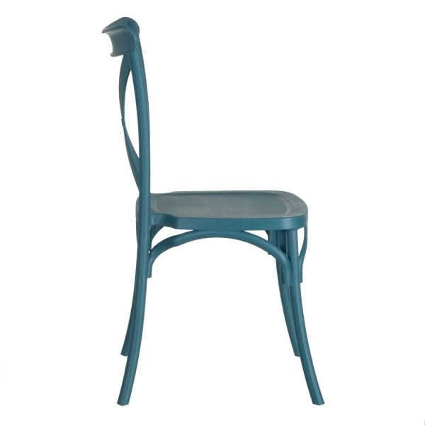 Silla azul polipropileno 48,50 x 43 x 91 cm