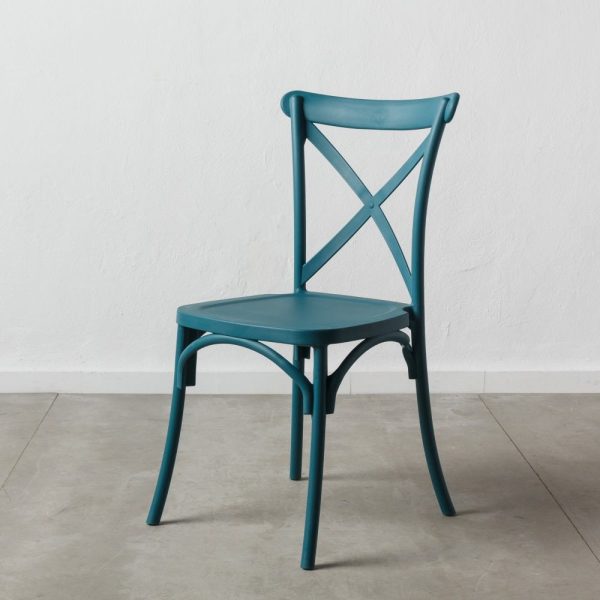 Silla azul polipropileno 48,50 x 43 x 91 cm