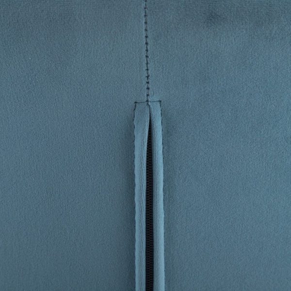Taburete Terciopelo Azul Tejido-Metal 56 X 52 X 98 Cm
