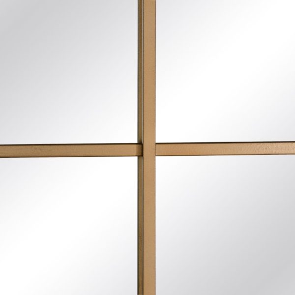 Espejo ventana oro metal-cristal 90 x 3 x 180 cm