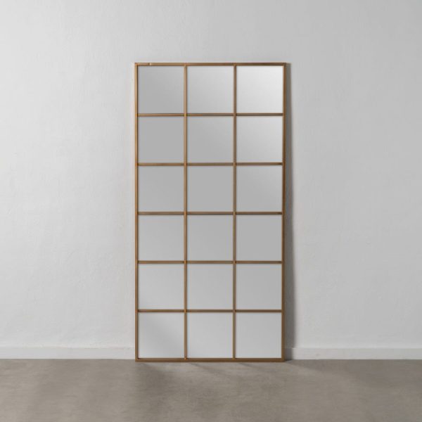 Espejo ventana oro metal-cristal 90 x 3 x 180 cm