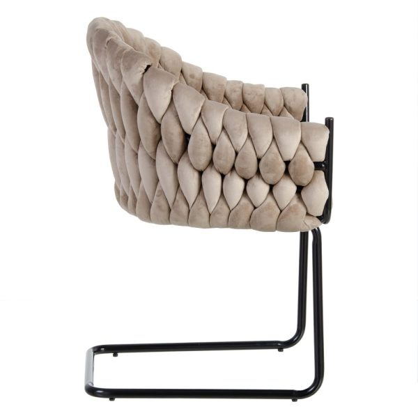 Silla taupe salón 45 x 40 x 77 cm