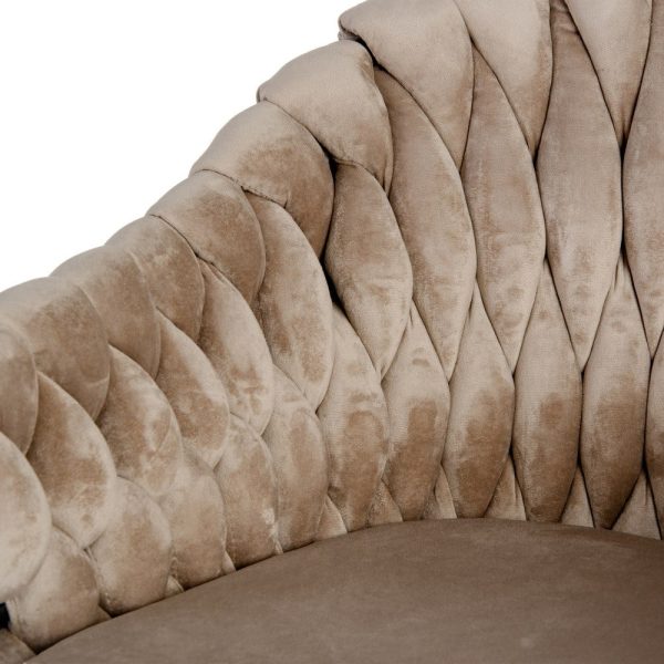 Silla taupe salón 45 x 40 x 77 cm