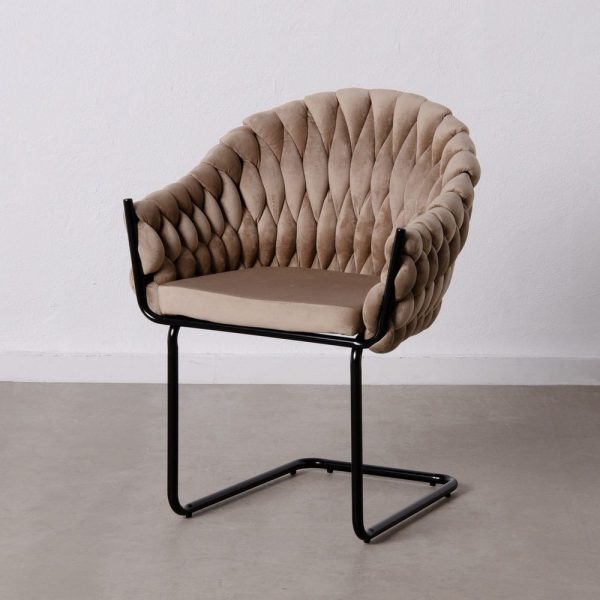 Silla taupe salón 45 x 40 x 77 cm