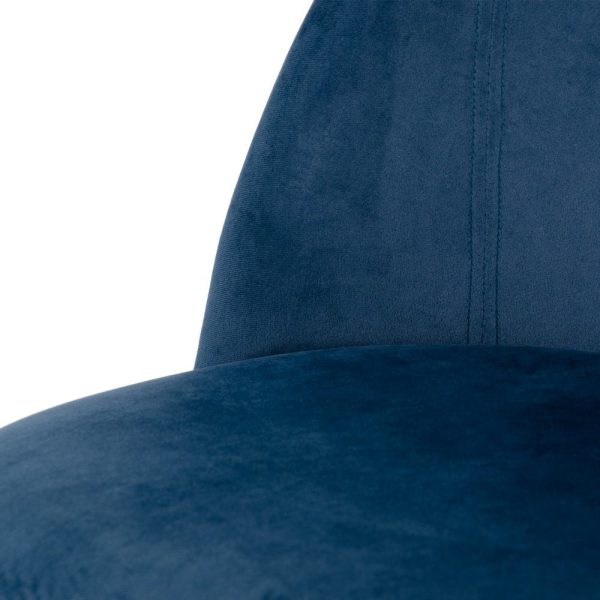 Silla Azul Tejido-Metal Salón 54 X 50,50 X 79,50 Cm