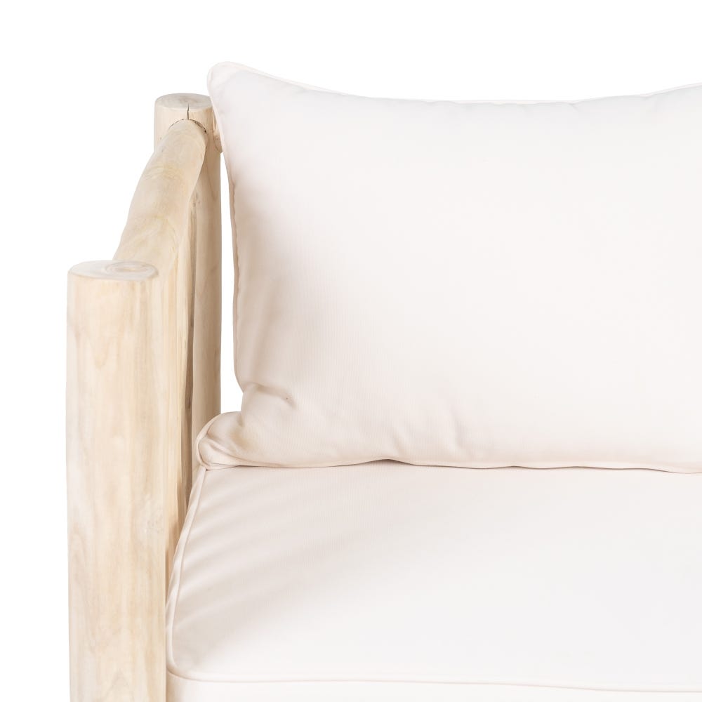 Sofá 2 Plazas Natural Madera De Teca 131 X 80 X 77,50 Cm Sofá 2 Plazas Natural Madera De Teca 131 X 80 X 77,50 Cm