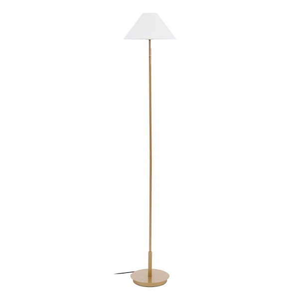 Lámpara Suelo Oro Tejido-Metal Moderno 43 X 30 X 132 Cm