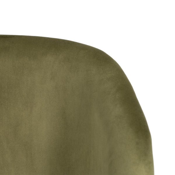 Silla Terciopelo Verde Metal / Tejido 57 X 56 X 76,50 Cm