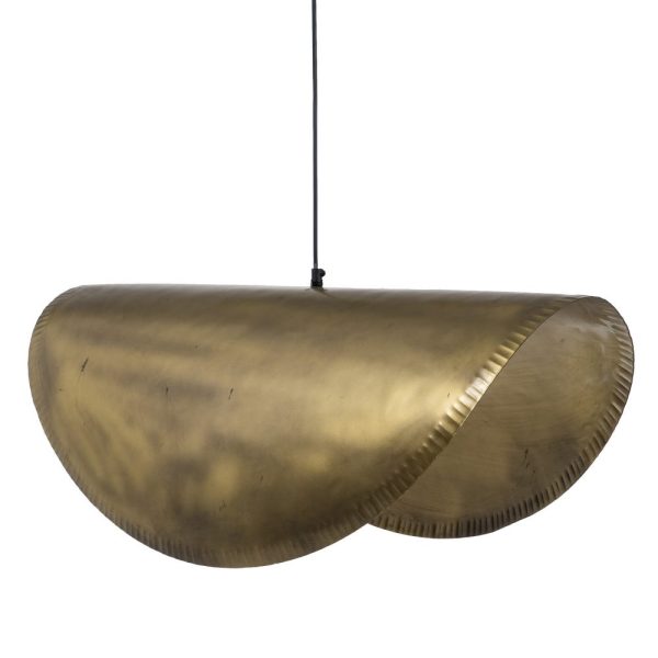 Lámpara techo oro viejo aluminio 82 x 36 x 35 cm
