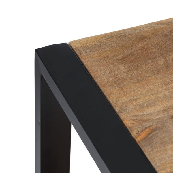Mueble auxiliar natural-negro 100 x 40 x 60 cm