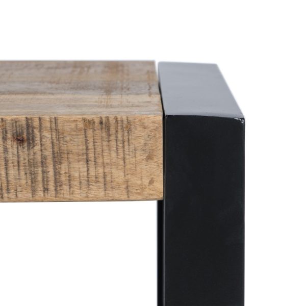 Mueble auxiliar natural-negro 100 x 40 x 60 cm