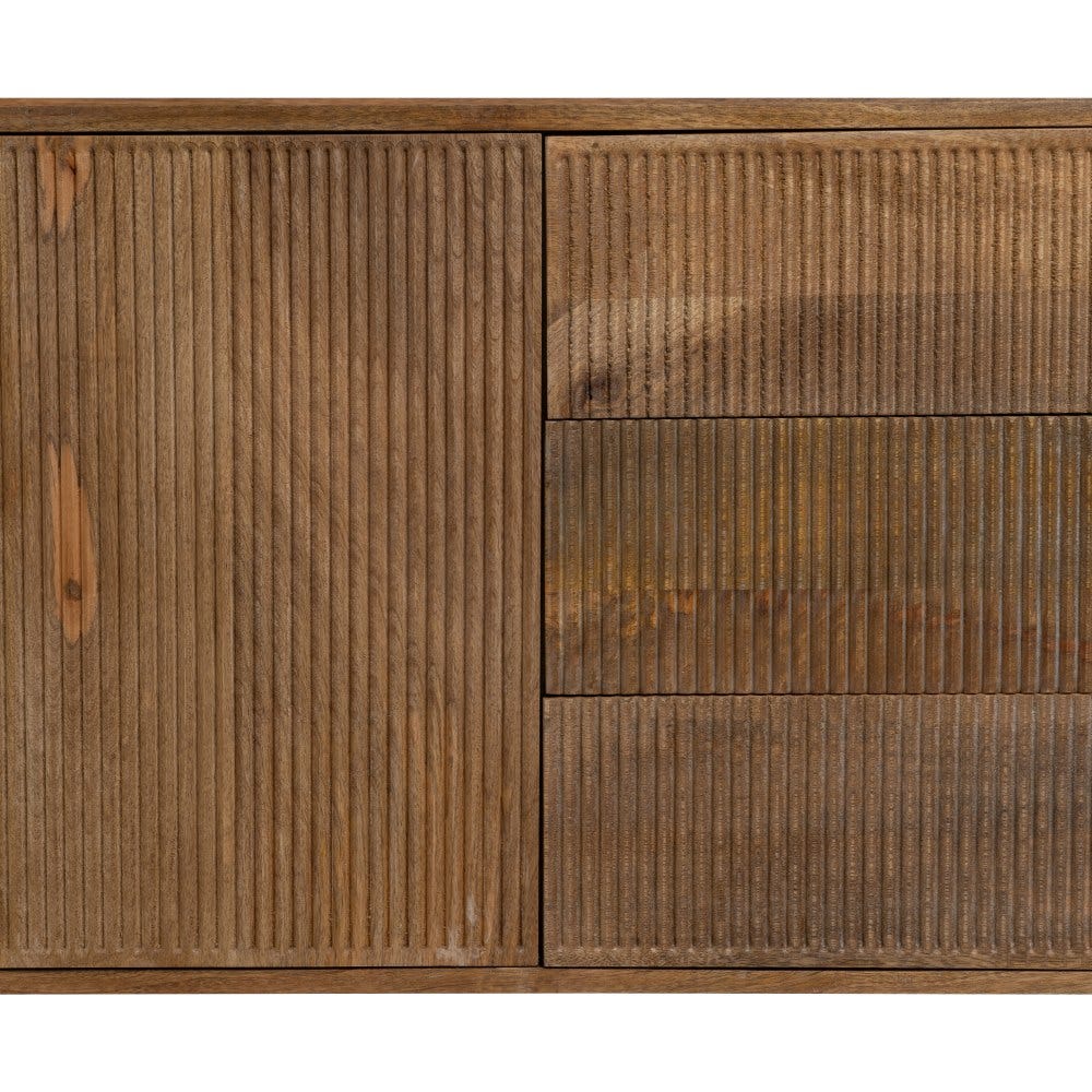 Aparador natural madera de mango salón 160 x 41 x 79 cm - Muebles Orencio -  Denzzo