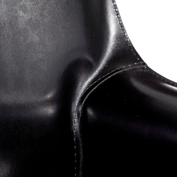 Silla negro piel salón 65 x 51 x 84 cm