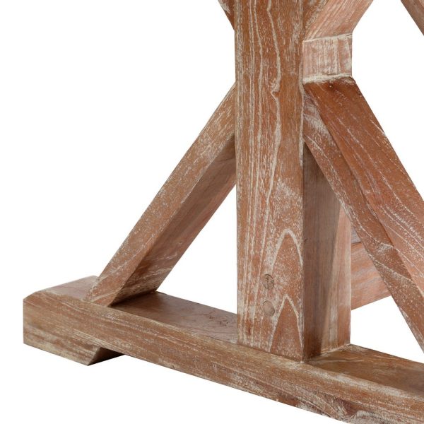 Mesa comedor gris rozado madera mindi 200 x 100 x 76 cm