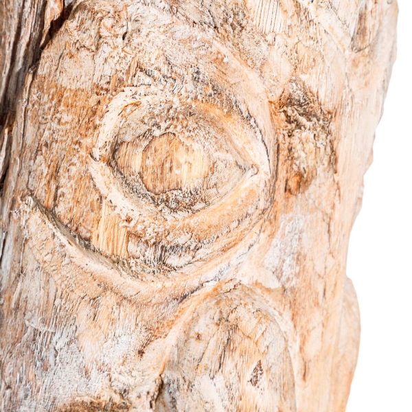 Figura natural madera decoración 25 x 20 x 105 cm