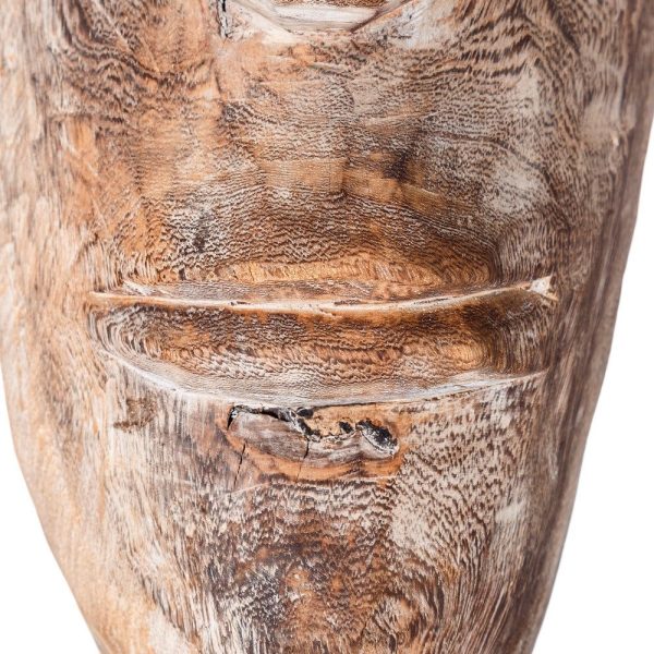 Máscara natural madera decoración 25 x 10 x 80 cm