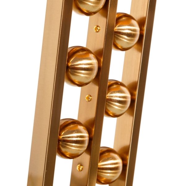 Lámpara mesa oro-blanco metal / tejido 40 x 40 x 73 cm