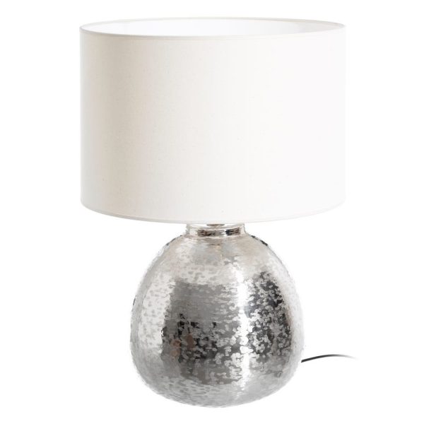 Lámpara plata aluminio 40 x 40 x 62 cm
