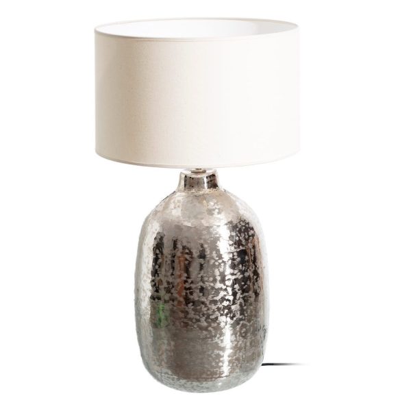Lámpara plata aluminio 50 x 50 x 76 cm