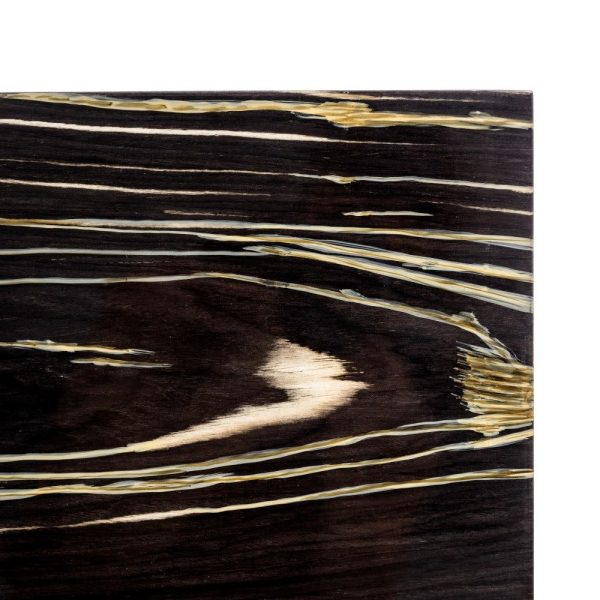 Mesa centro negro-oro 130 x 70 x 45 cm