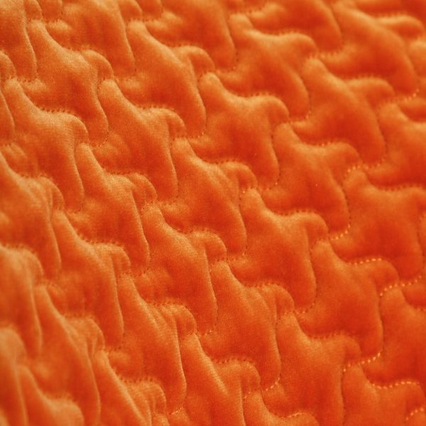 Sillón terciopelo naranja tejido-metal 77,50 x 77 x 77,50 cm