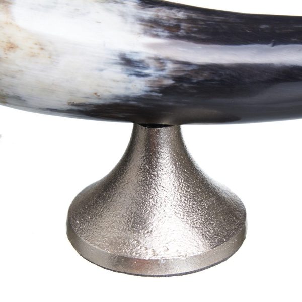 Figura natural-negro cuerno/metal 40 x 9 x 20 cm