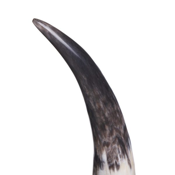 Figura natural-negro cuerno/metal 11,50 x 11,50 x 47 cm