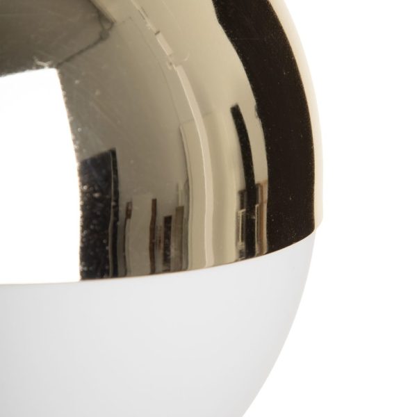 Lámpara techo oro-blanco metal-cristal 25 x 25 x 86 cm