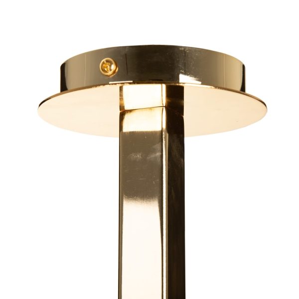 Lámpara techo oro-blanco metal-cristal 23 x 23 x 88 cm