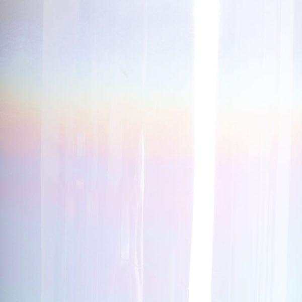 Jarrón blanco nacarado cristal 25 x 25 x 62 cm
