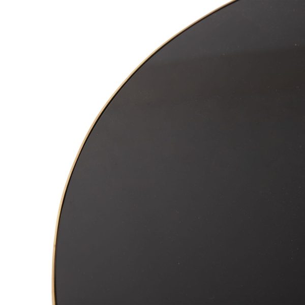 Mesa auxiliar negro-oro 96,50 x 96,50 x 49 cm