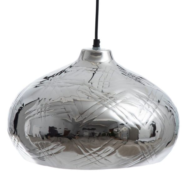Lámpara techo plata aluminio decoración 34 x 34 x 23 cm