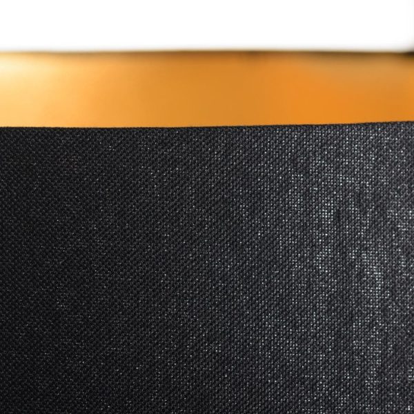 Lámpara mesa oro-negro metal / tejido 40 x 40 x 79 cm