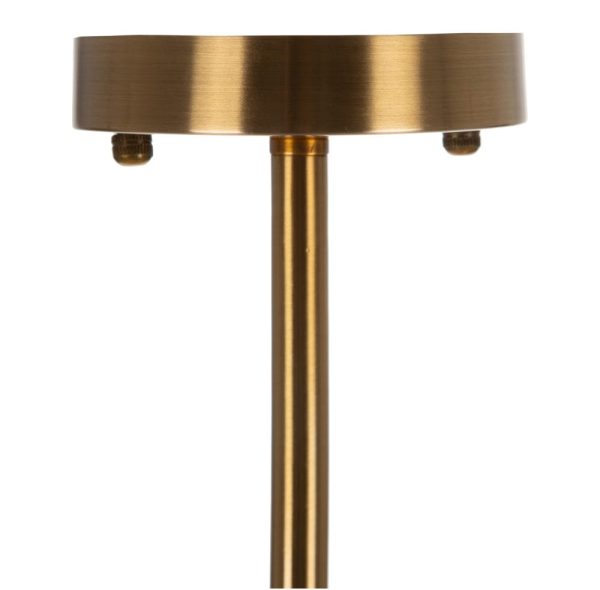 Lámpara techo oro metal-cristal 130 x 15 x 120 cm
