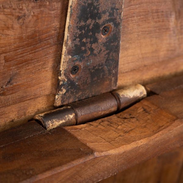 Baúl marrón madera de teca 160 x 44 x 49 cm