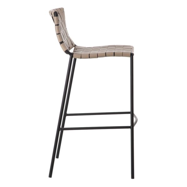 Taburete camel metal / piel salón 48 x 51 x 100 cm