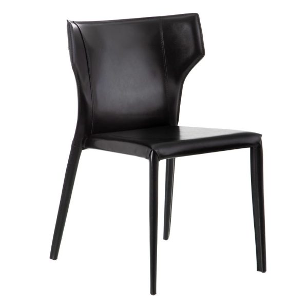 Silla negro piel salón 55 x 55,50 x 83,50 cm