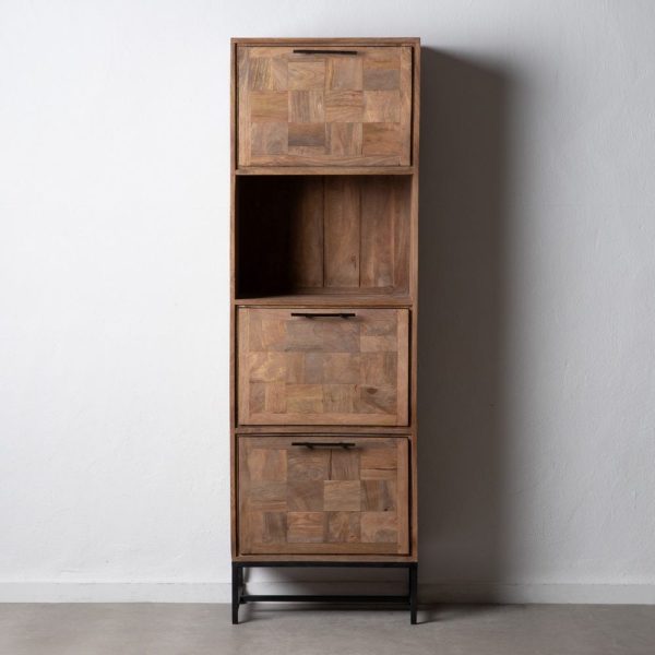 Mueble auxiliar natural madera de mango 60 x 38 x 188 cm