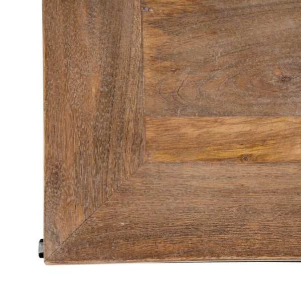 Mesa centro natural madera-hierro salón 120 x 65 x 45 cm