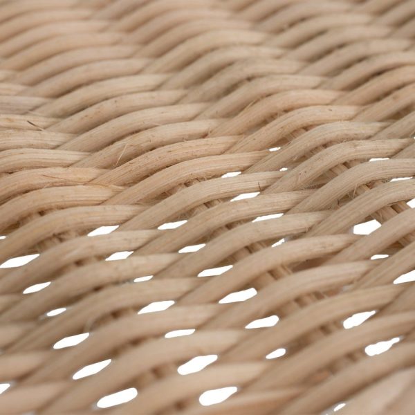Silla natural-beige ratán/madera salón 52 x 49 x 86 cm