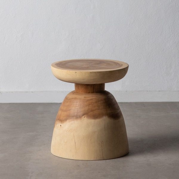 Mesa auxiliar natural madera de suar 40 x 40 x 45 cm