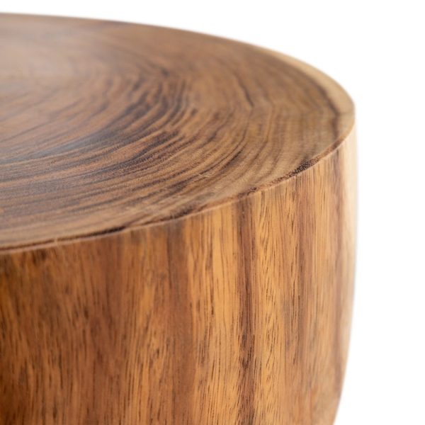 Mesa auxiliar natural madera de suar 40 x 40 x 45 cm