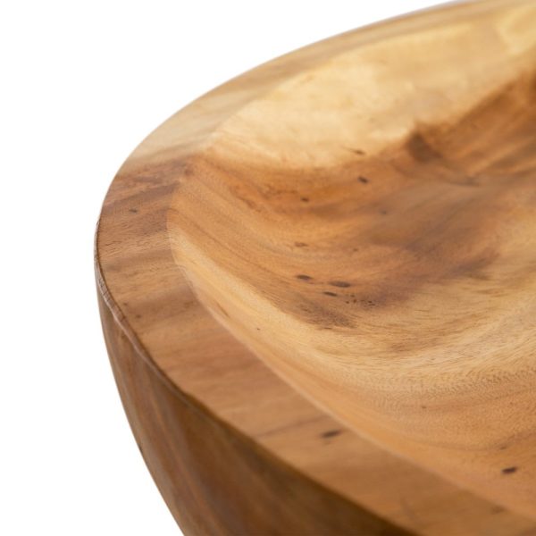Mesa centro natural madera de suar 80 x 80 x 50 cm