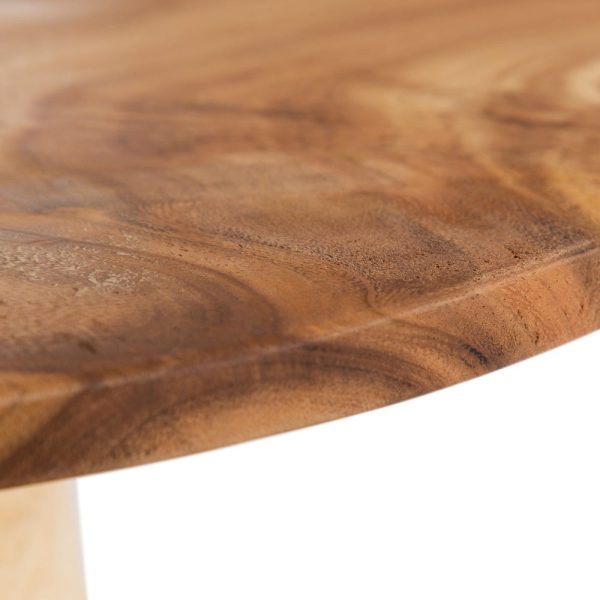 Mesa auxiliar natural madera de suar 50 x 50 x 52 cm