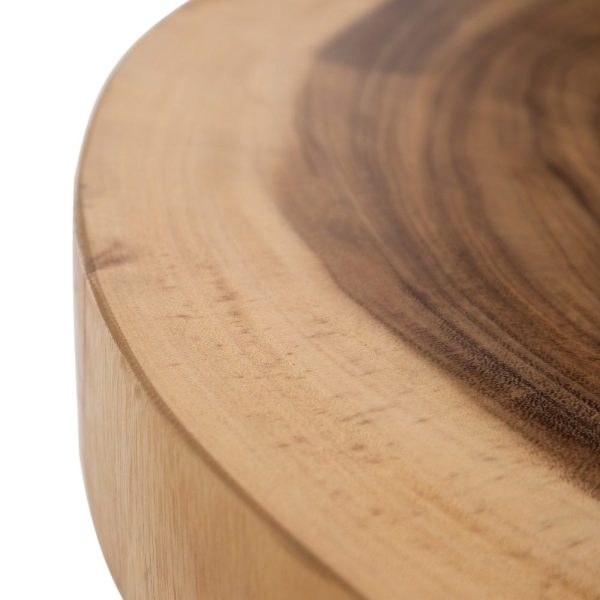 Mesa centro natural madera de suar 70 x 70 x 45 cm